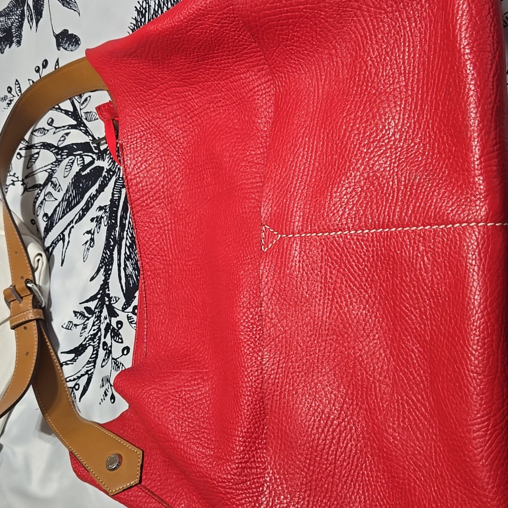 Red Leather Shoulder Bag - Picture 9 of 9
